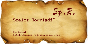 Szeicz Rodrigó névjegykártya